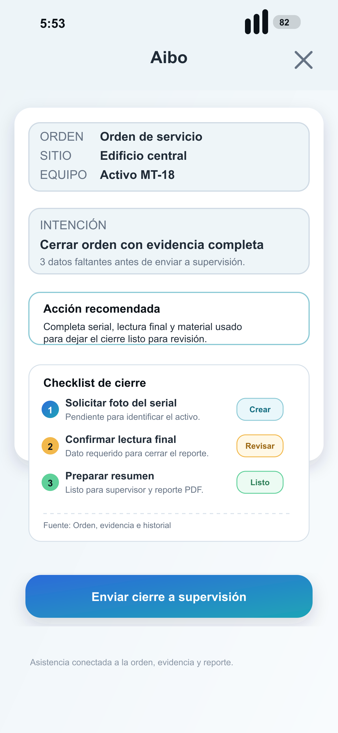 Assisted notes in Aibo Task